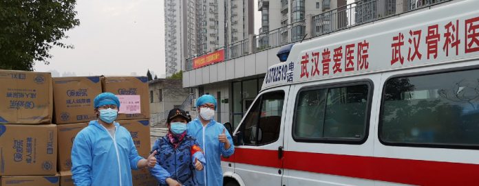 On Feb 26, a shipment of adult diapers donated by UNFPA arrived in Wuhan and was distributed to local hospitals.