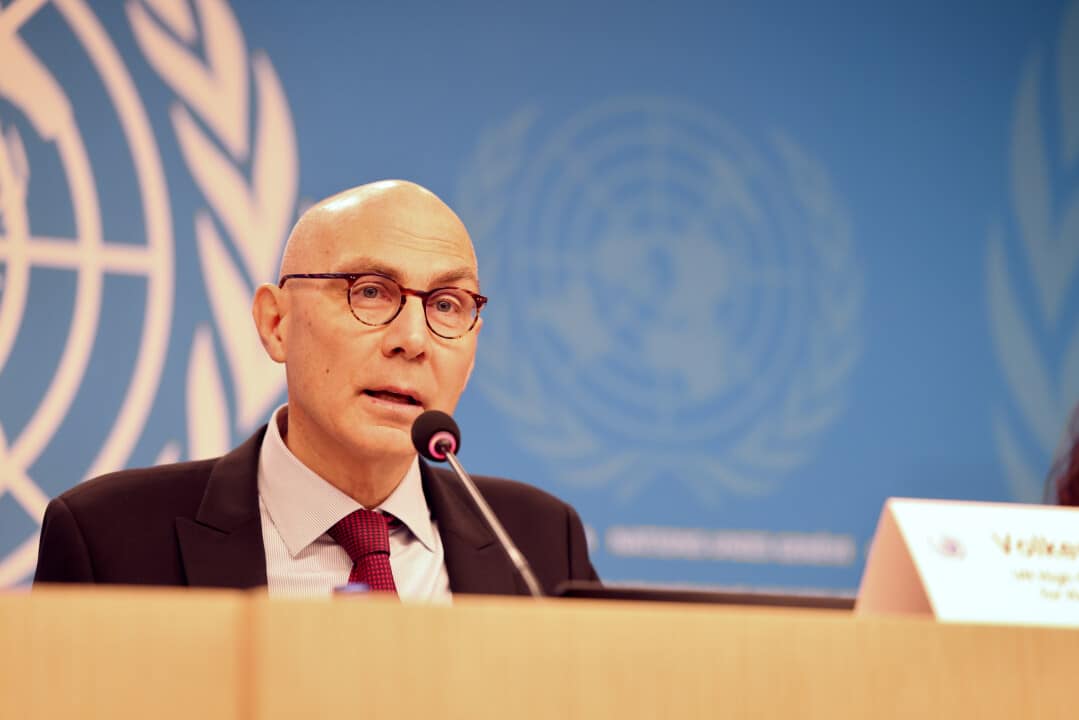 UN High Commissioner for Human Rights Volker Türk press conference ahead of Human Rights DayGeneva, Switzerland - 06 December 2023