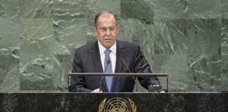 Russia’s Lavrov denounces from UN podium West’s ‘brute force’ pursuit of domination