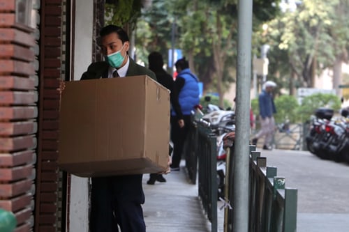 Photo of package delivery during COVID-19
