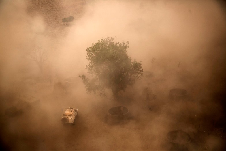 MINUSMA vehicle in sand storm - Marco Dormino