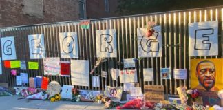 An impromptu memorial for George Floyd, New York City | © UN News Hazel Plunkett