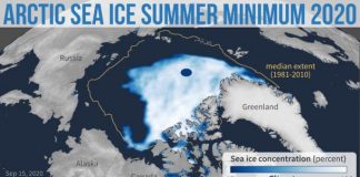 Arctic sea ice minimum is 2nd lowest on record Artic Sea Ice map
