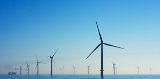 Wind farm at sea