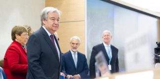 1.) The UN Secretary-General at the Human Rights Council one year ago, 24 February 2020. UN Photo/Violaine Martin