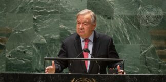 Secretary-General António Guterres addresses the opening of the general debate of the General Assembly’s seventy-sixth session.