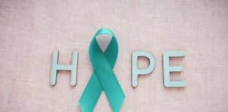 hope sign in support of HPV prevention