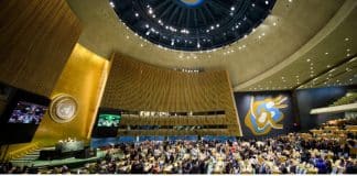 UN General Assembly and Dag Hammarskjöld Fund for Journalists logo