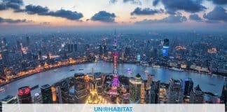 City of Shanghai from the air - Shanghai Award promotional banner