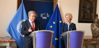UN-EU High-Level Dialogue: Photo of Press statements by Ursula von der Leyen & António Guterres