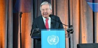 Secretary-General António Guterres delivers his special address on climate action from the American Museum of Natural History in New York