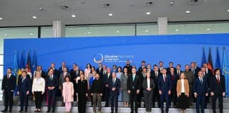 Group photo of leaders at Ukraine Recovery Conference 2024