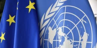 UN and EU flags