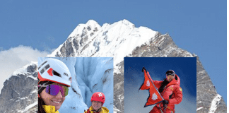 Soffía and Lukka (left) and Pasang Lhamu Sherpa Akita (right)