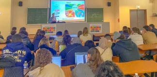 Class room with students