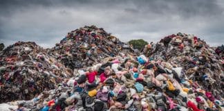 Mounds of discarded textile and fashion