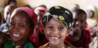 Smiling small girls