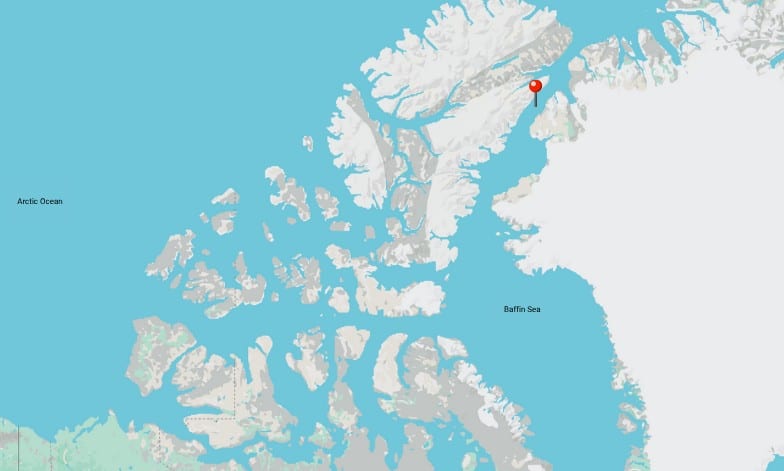 Hans island map