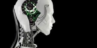 Profile shot of an advanced robot