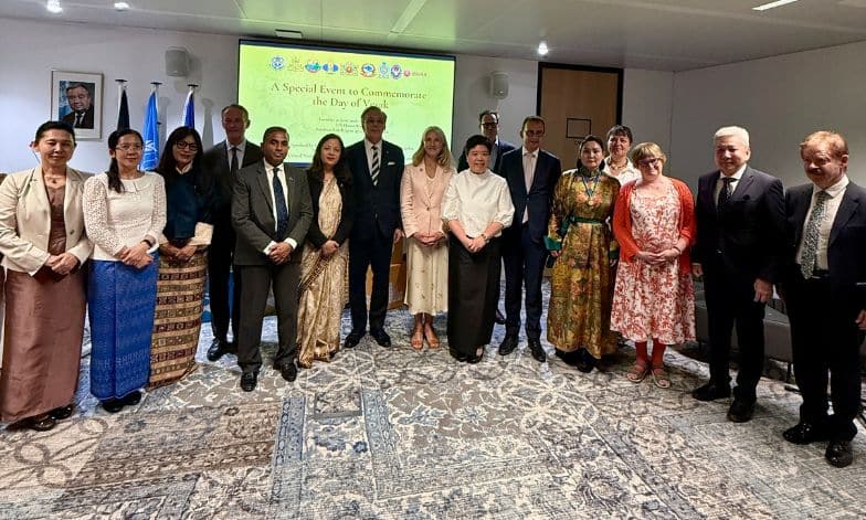 Participants at Day of Vesak celebration at UN House, Brussels