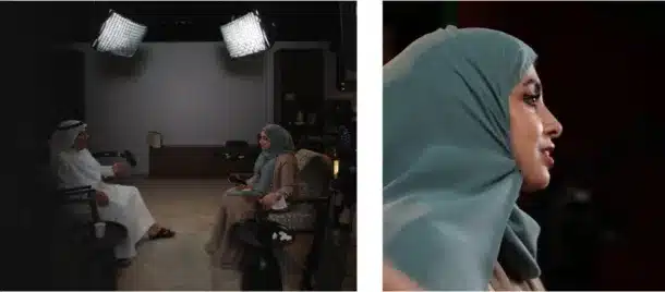 Khadeja AlBuhaliqa during podcast recording