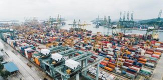 photo of docks with containers