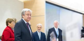 El Secretario General António Guterres asiste a la apertura del la 43ª sesión ordinaria del Consejo de Derechos Humanos.