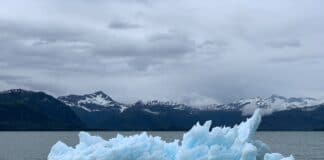 Un magnífico iceberg del glaciar Colombia.