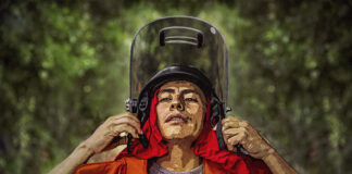 Desminador del UNMAS en Colombia