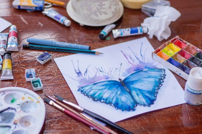 Maripoza en aquarela