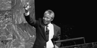 Mandela en la sede de la ONU