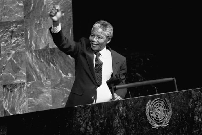 Mandela en la sede de la ONU