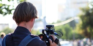 Periodista -grabando