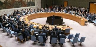 ONU/Eskinder Debebe Los diplomáticos se reúnen en el Consejo de Seguridad de la ONU para discutir la crisis en Irán y la región de Oriente Medio.