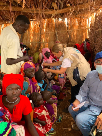 Wissam en pleine évaluation alimentaire des populations locales