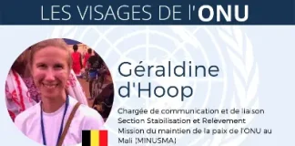 visage de l'onu focus sur Geraldine d'Hoop
