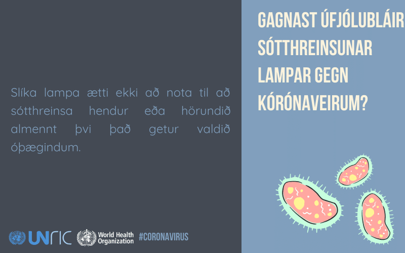 COVID-19 Útfjólublátt ljós.