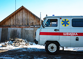 Sjúkrabíll í Úkraínu