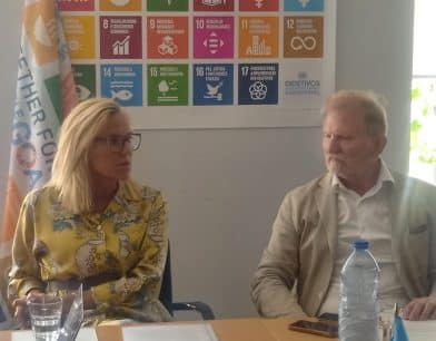 Sigrid Kaag á blaðamannafundinum í Brussel.