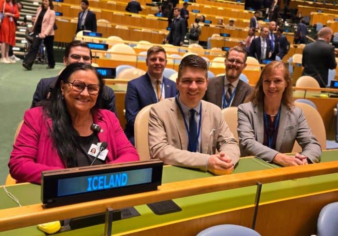 Inga Sæland félagsmálaráðherra á 18.fundi aðildarríkía samningsins um réttindi fólks með fötlun.