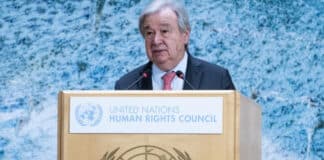 Guterres ávarpar Mannréttindaráðið.