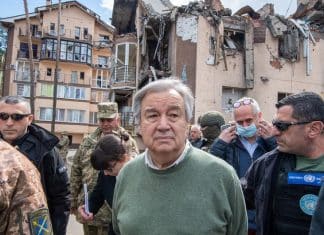 UN Secretary-General António Guterres visits Irpin in Ukraine.
