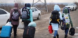 Un gruppo di donne Ucraine in arrivo in Moldavia