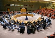 A wide view of the Security Council meeting