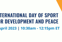 banner for the International Day of Sport