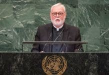 Paul Richard Gallagher parla all'assemblea generale