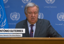 Antonio Guterres sollecita alla pace in Medio Oriente