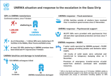I bombardamenti nel sud di Gaza aumentano gli sfollati di massa. UNRWA