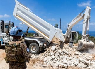Lavori di riparazione da parte du UNIFIL in Libano