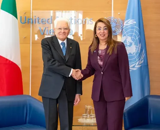 Italia e Austria insieme all’UNODC per rafforzare la lotta alla criminalità organizzata transnazionale Il Presidente della Repubblica Italiana Sergio Mattarella incontra Ghada Fathi Waly, Direttrice generale dell'UNODC